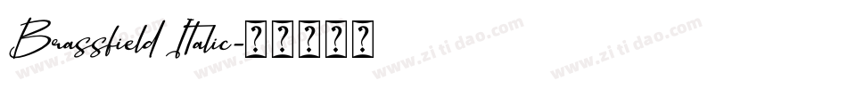 Brassfield Italic字体转换